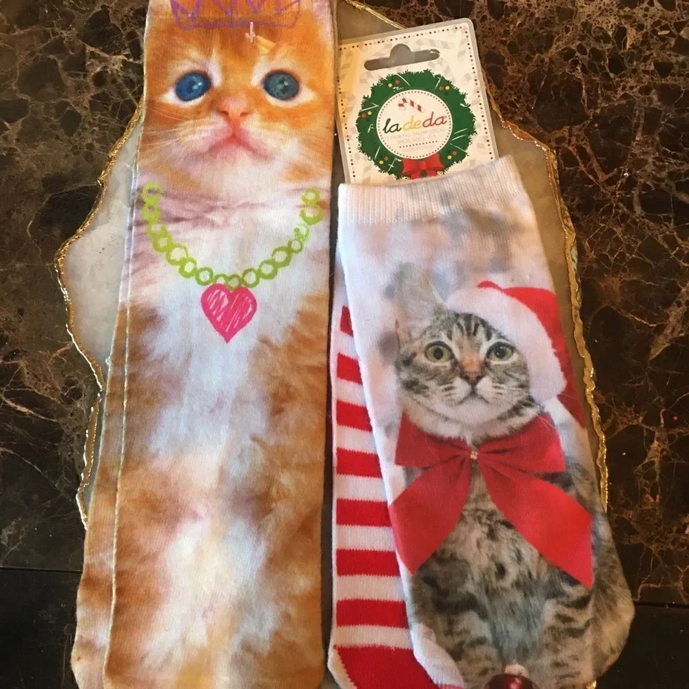 🐈⬛ - 🎃 CAT SOCKS! So cute 2 pairs!